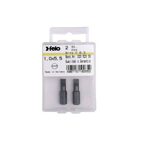BLISTER 2 PUNTAS PLANAS 5,5*1,0mm