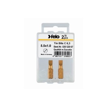 BLISTER 2 PUNTAS PLANAS 1,0*5,5mm TIN PLUS