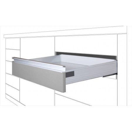 CAJÓN CIERRE SUAVE, 500mm, ALT: 83mm BLANCO