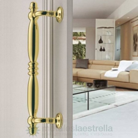 Manillon tirador desplazado 300x22mm Brillo