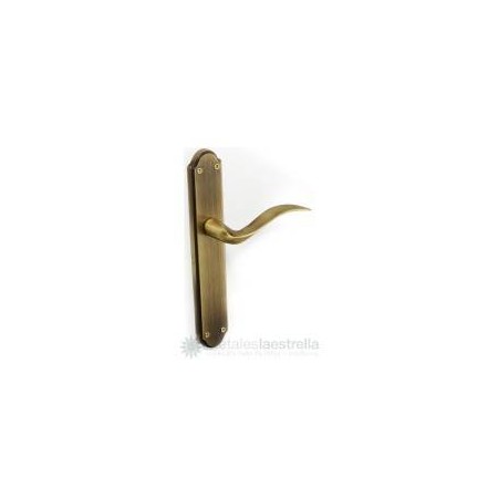Manilla con placa Pino 245x44 mm  acabado cuero