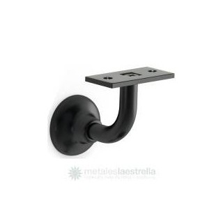 Soporte Pasamanos Pino epoxy negro.