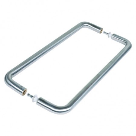 Manillón Tubular Puerta de Cristal 200mm Inox