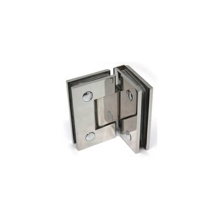 Bisagra doble para cristal VI90D PS Inox Brillo