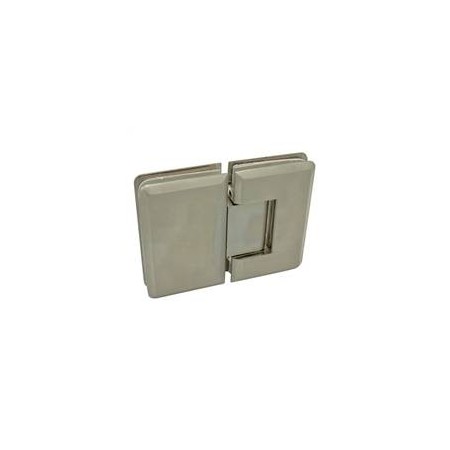 Bisagra doble para cristal VZ180 Niquel Satinado