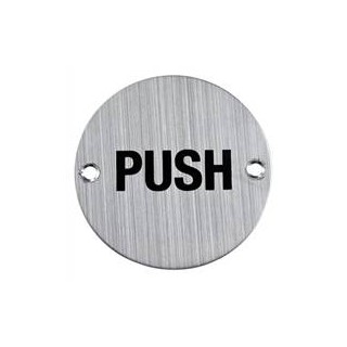 SEÑALIZADOR REDONDO EMPUJAR ACERO INOXIDABLE