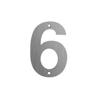 Placa para portal NÚMERO 6 Acero Inoxidable