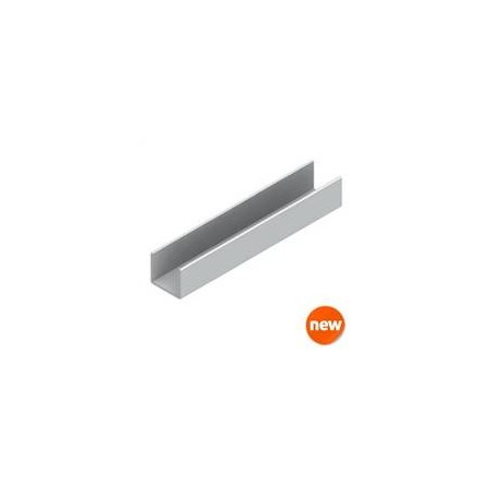 Perfil remate "U" horizontal Y10-16P Plata Mate