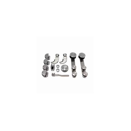 Kit puerta corredera madera vidrio sin tubo