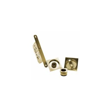 Kit puerta corredera cuadrado P5050 Latón Brillo