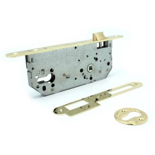 CERRADURA EMBUTIR S/CILINDRO CANTO REDONDO DORADA