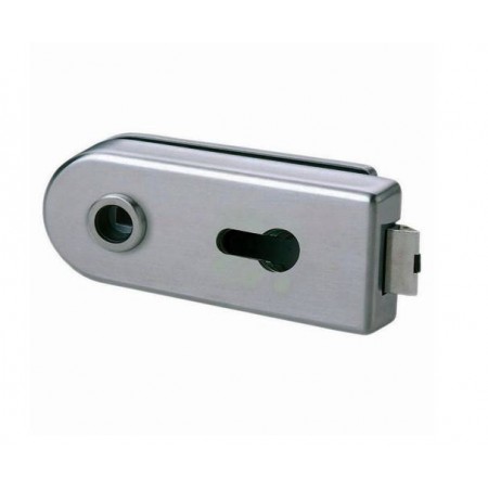 CERRADURA P/VIDRIO S/CILINDRO, SATINADO