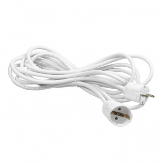 Cable prolongador 5 metros acabado blanco