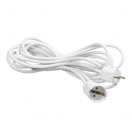 Cable prolongador 5 metros acabado blanco